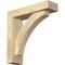 Ekena Millwork Thorton Block Rough Sawn Bracket w/ Offset Brace, Douglas Fir, 4"W x 14"D x 14"H BKT0402X14X14THR05RDF - alternate 1